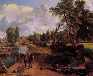 ブルック川の流れ Painting - フラットフォード ミル CR ロマンチックな風景 ジョン コンスタブル ストリーム